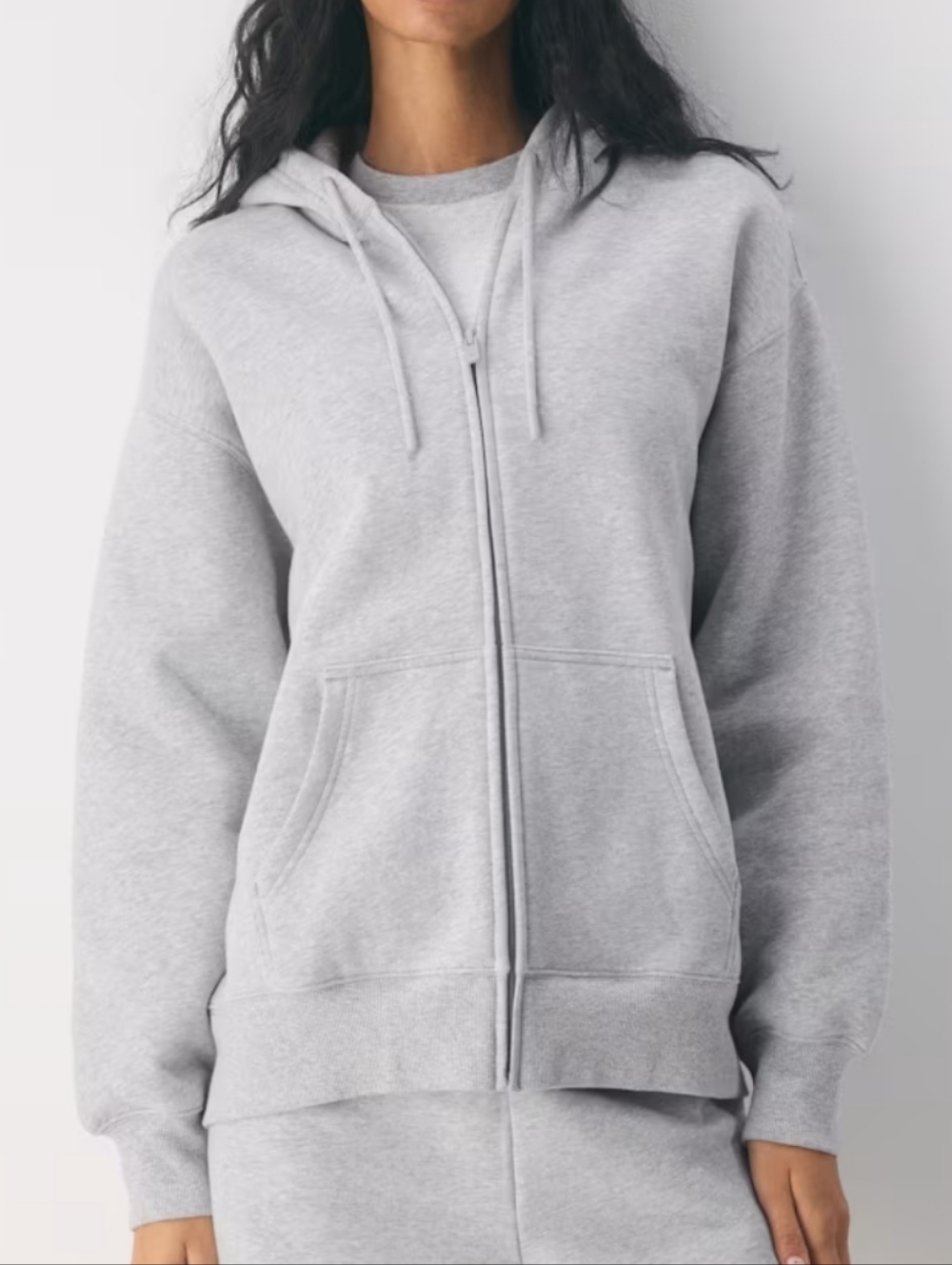 Aritzia Boyfriend Fit Sweatfleece Cozy Fleece Light Grey Medium